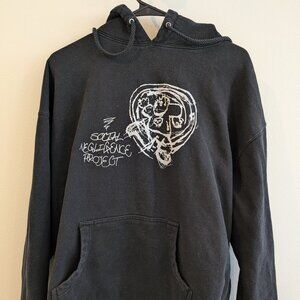 'Social Negligence Project' Black Heavy Weight Hoodie Size L